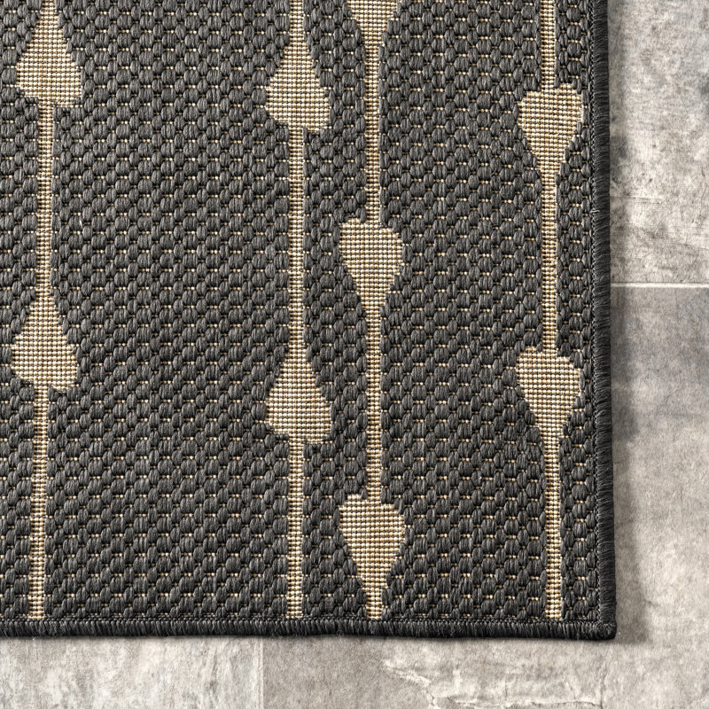 Steelside™ Leif Charcoal Indoor/Outdoor Rug & Reviews Wayfair
